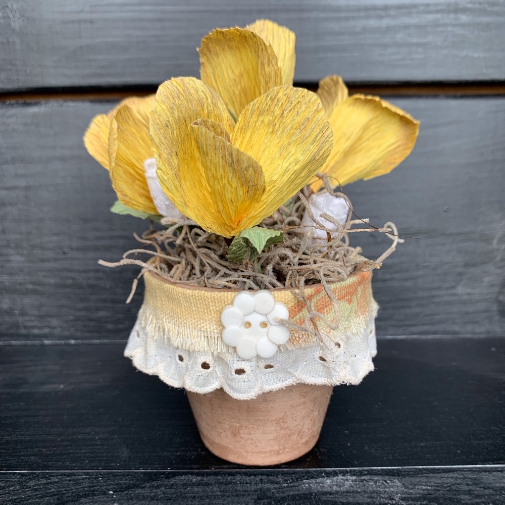 Crocus Pottery Pot